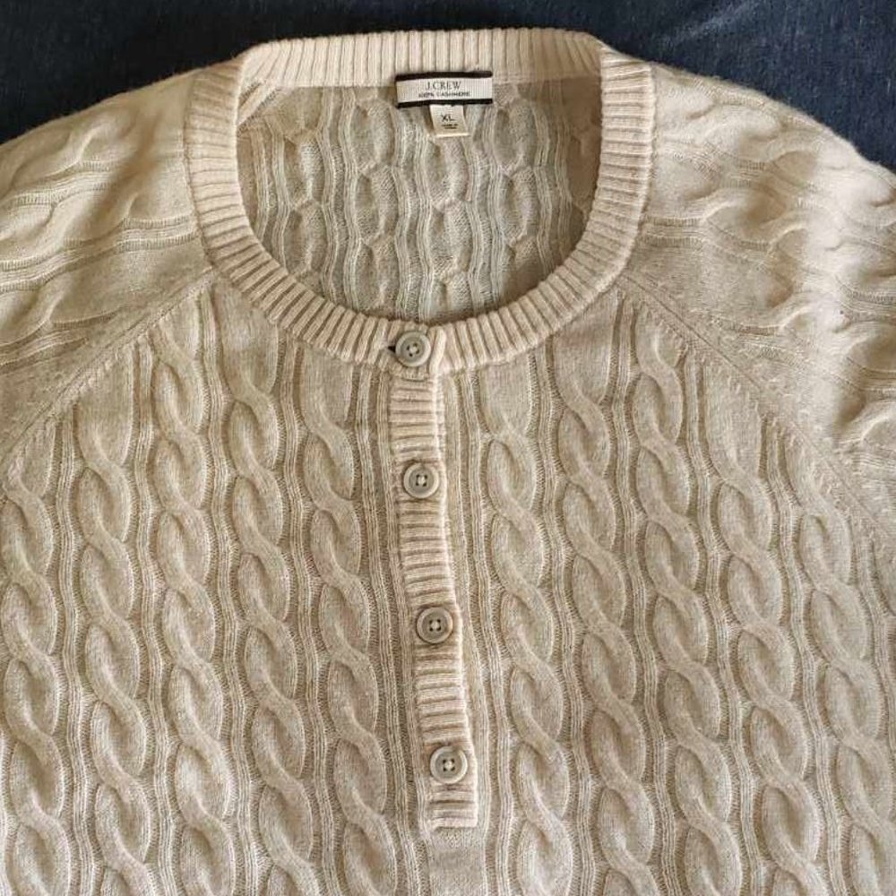 J. Crew Women's Cable knit Cashmere Sweater
